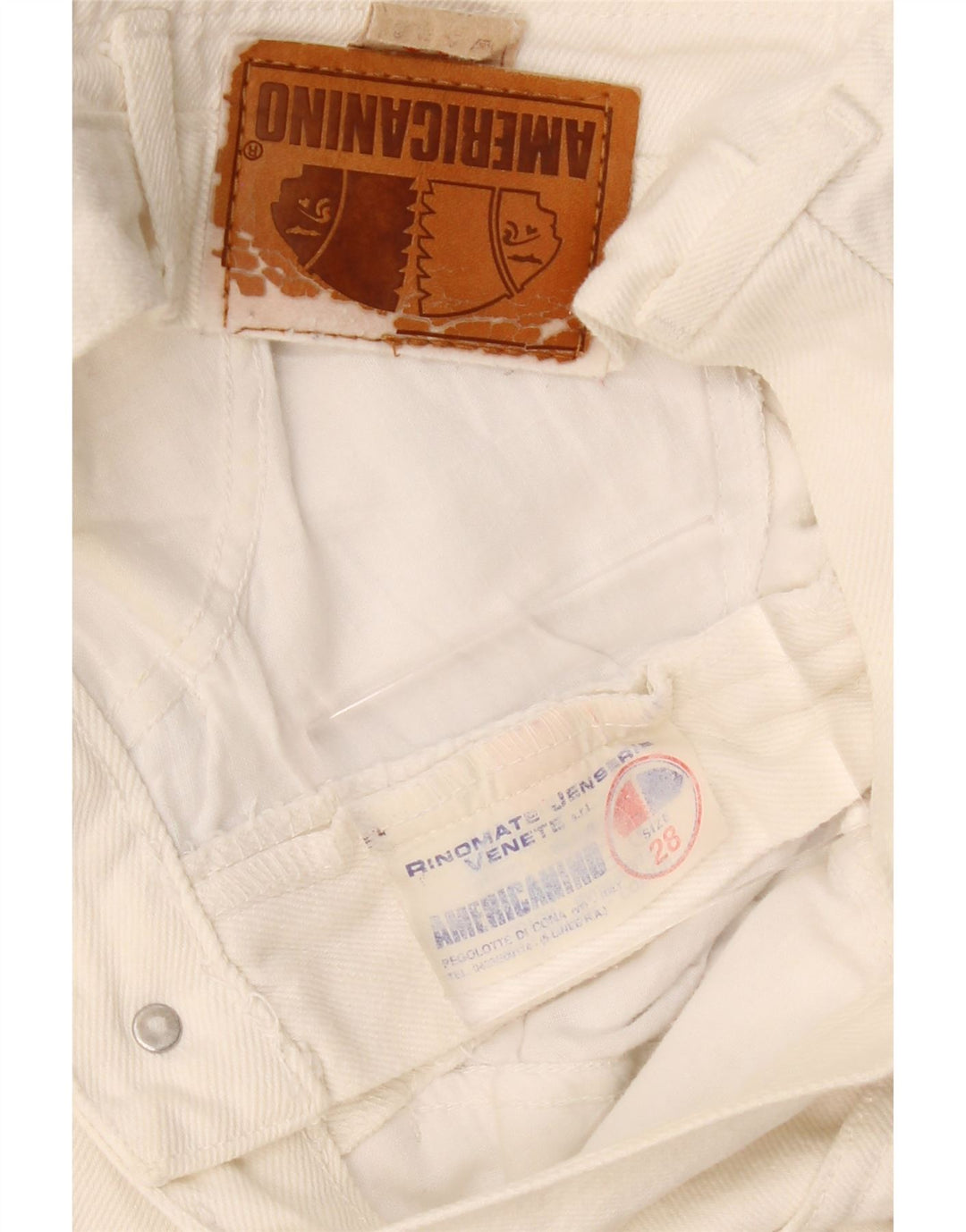 Americanino Γυναικείο ψηλόμεσο τζιν κωνικό W28 L28 Off White Classic