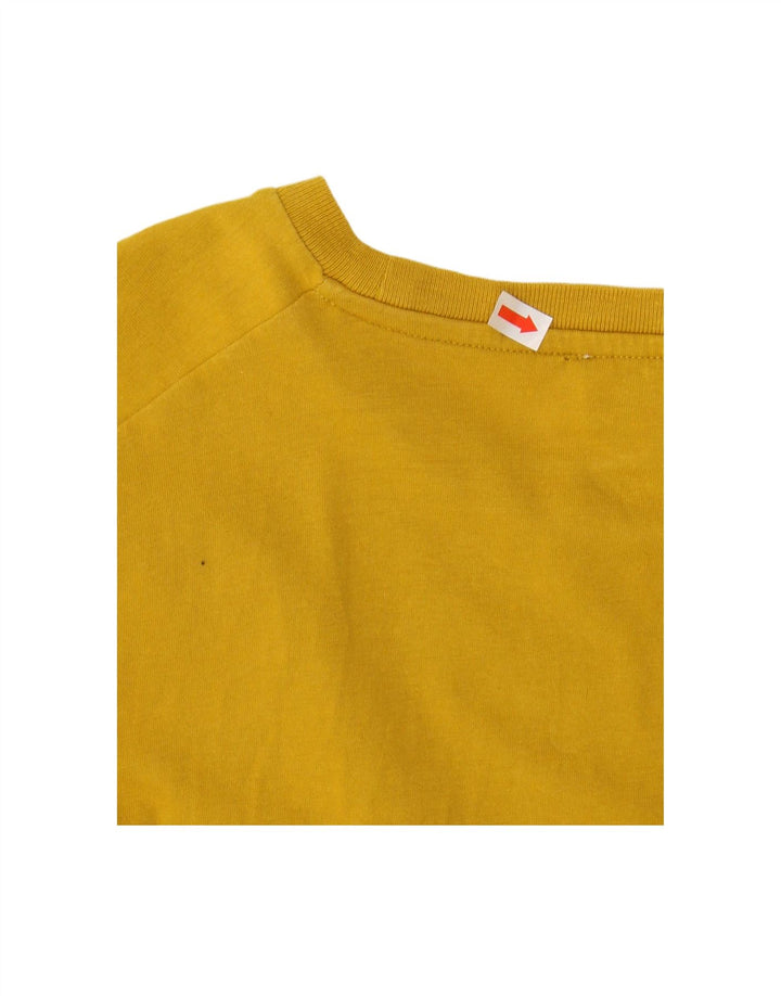 JIGSAW Mens T-Shirt Top Small Yellow Cotton