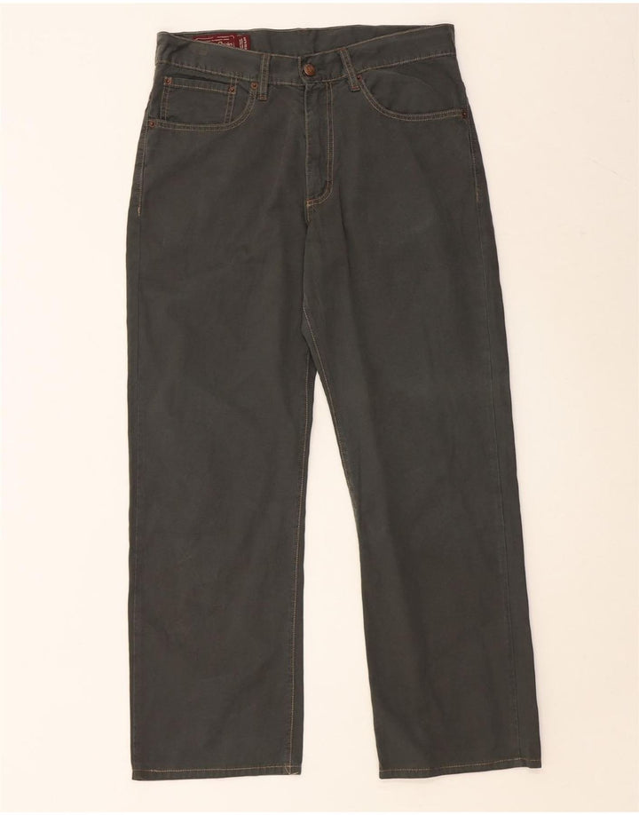 MARLBORO CLASSICS Ανδρικό ίσιο casual παντελόνι W32 L28 Πράσινο βαμβακερό