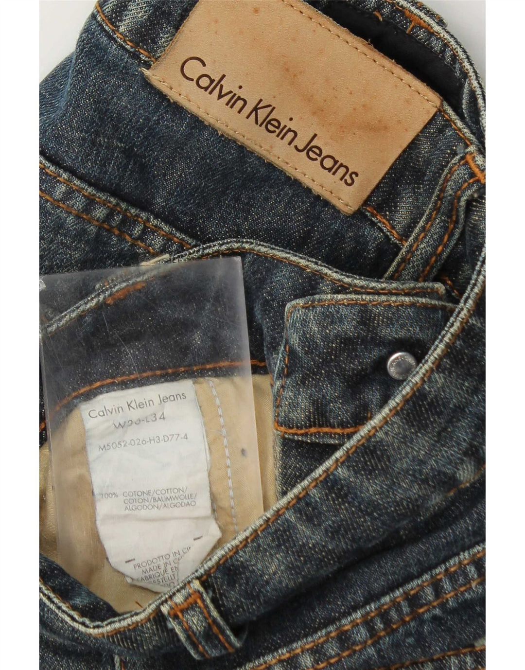 Ανδρικό τζιν ίσιο Calvin Klein W36 L28 Μπλε βαμβακερό