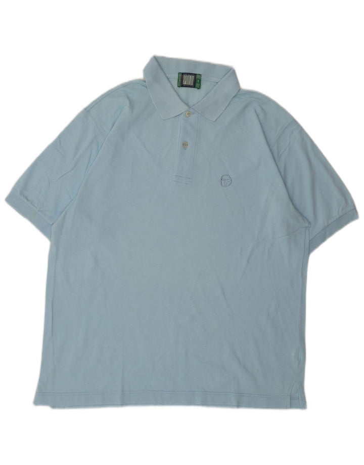 Sergio Tacchini Ανδρικό Πόλο Μπλουζάκι IT 50 Μεσαίο Μπλε Βαμβακερό