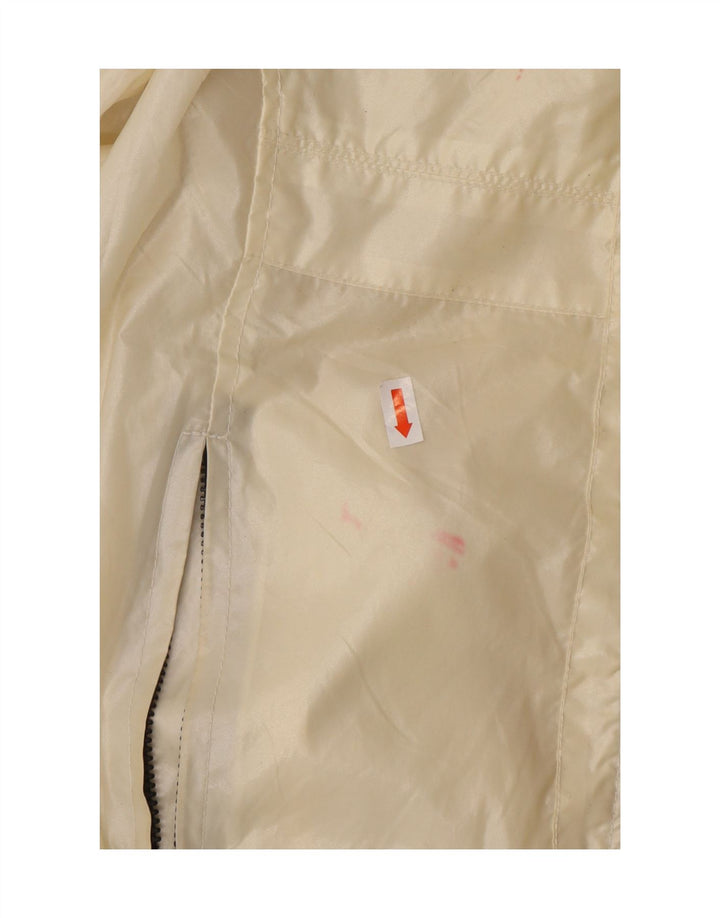 REFRIGIWEAR Womens Hooded Rain Jacket UK 14 Medium Off White Polyamide Vintage Refrigiwear and Second-Hand Refrigiwear from Messina Hembry 