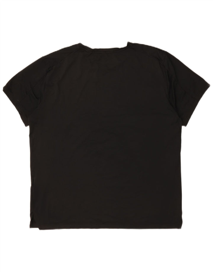 Ανδρικό μπλουζάκι Nike Dri Fit Standard Fit, γραφικό μπλουζάκι, μεγάλο μαύρο πολυεστέρα