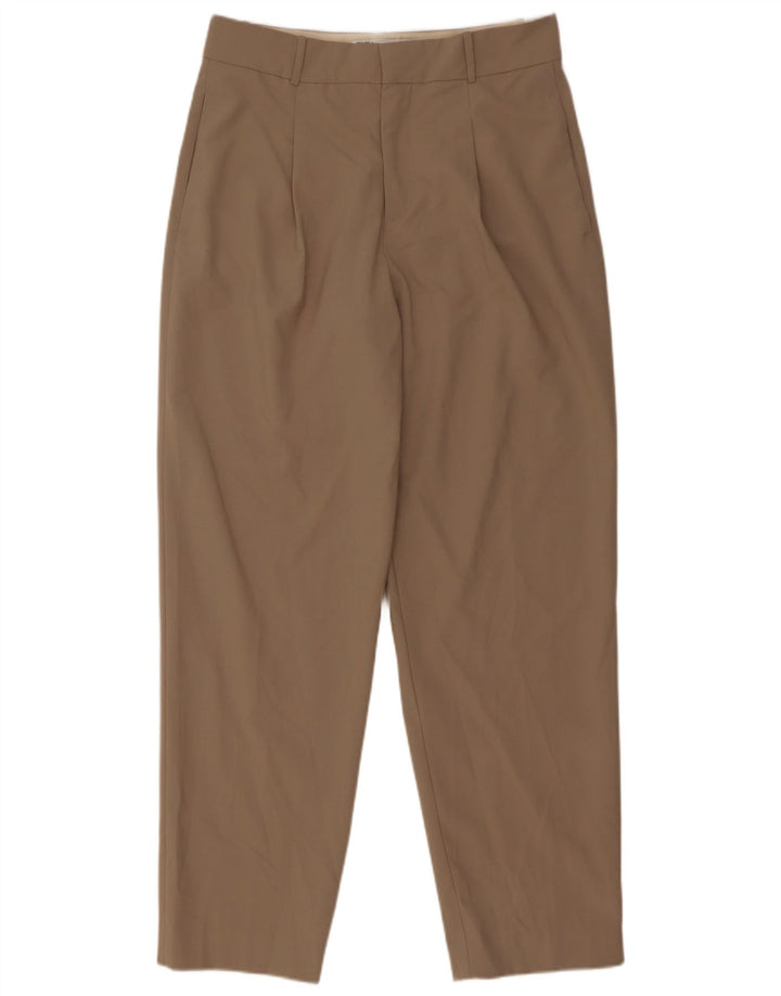 Zara Γυναικείο κοστούμι κωνικό παντελόνι Medium W28 L30 Beige Polyester