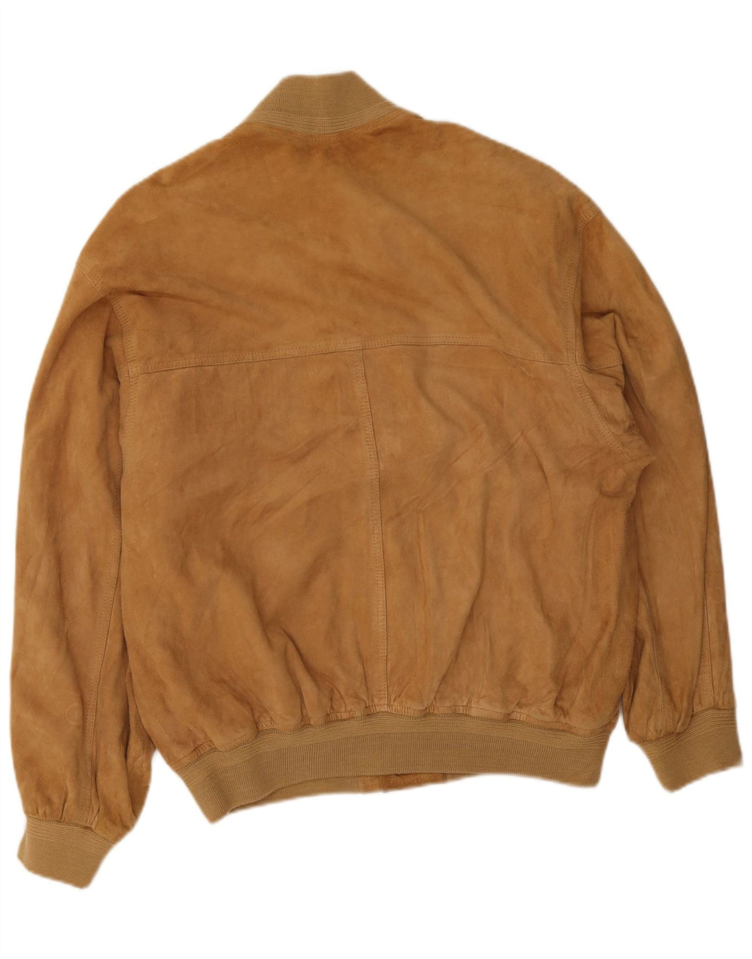 Vintage Ανδρικό Suede Bomber Jacket IT 48 Medium Beige Suede