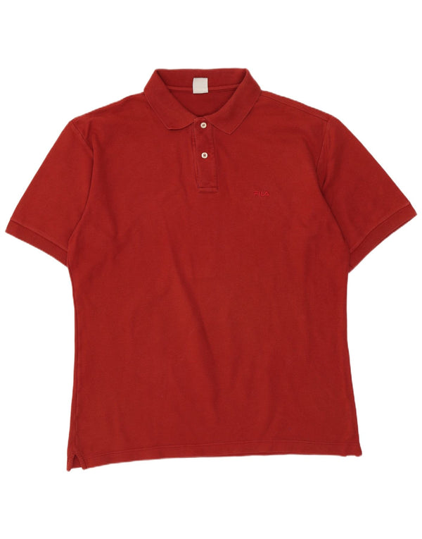 Fila Mens Polo Shirt IT 52 Large Red