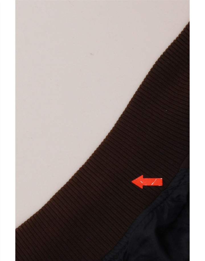 Zara Ανδρικό Bomber Jacket UK 40 Large Brown Βαμβακερό