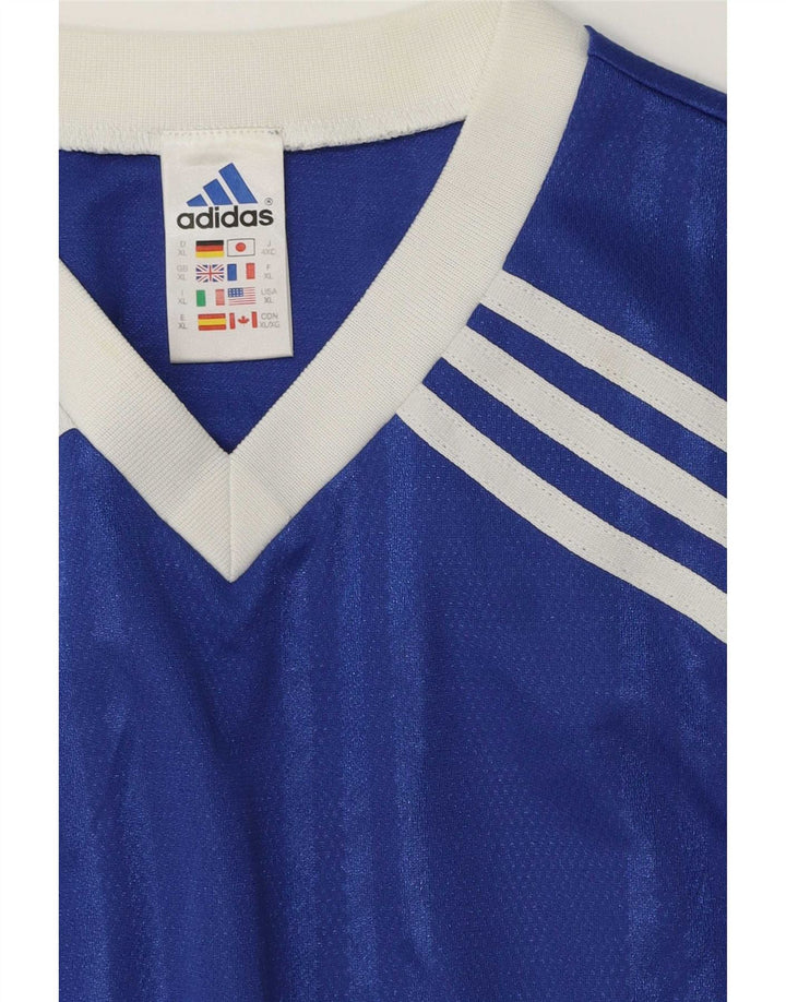 Adidas Ανδρικό γραφικό τοπ μακρυμάνικο XL μπλε ριγέ πολυεστέρα