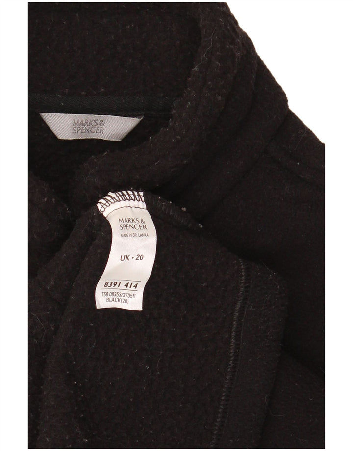 Marks & Spencer Γυναικείο παλτό Duffle UK 20 2XL μαύρο πολυεστέρα