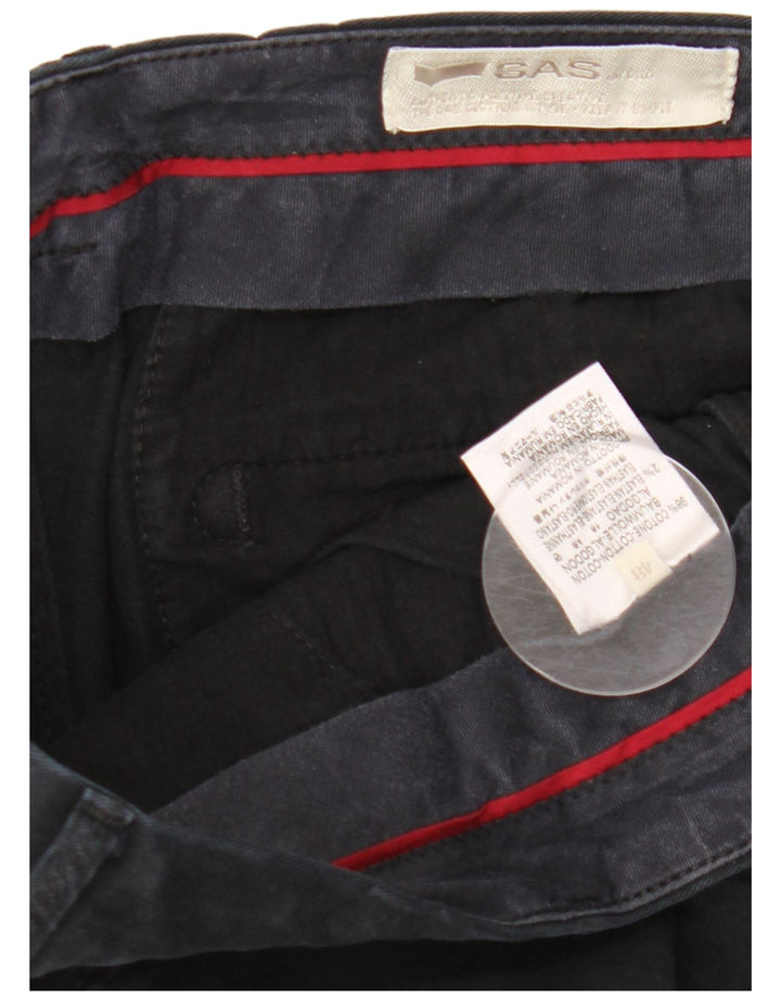 GAS Ανδρικό ίσιο παντελόνι Chino IT 48 Medium W34 L33 Μαύρο βαμβακερό