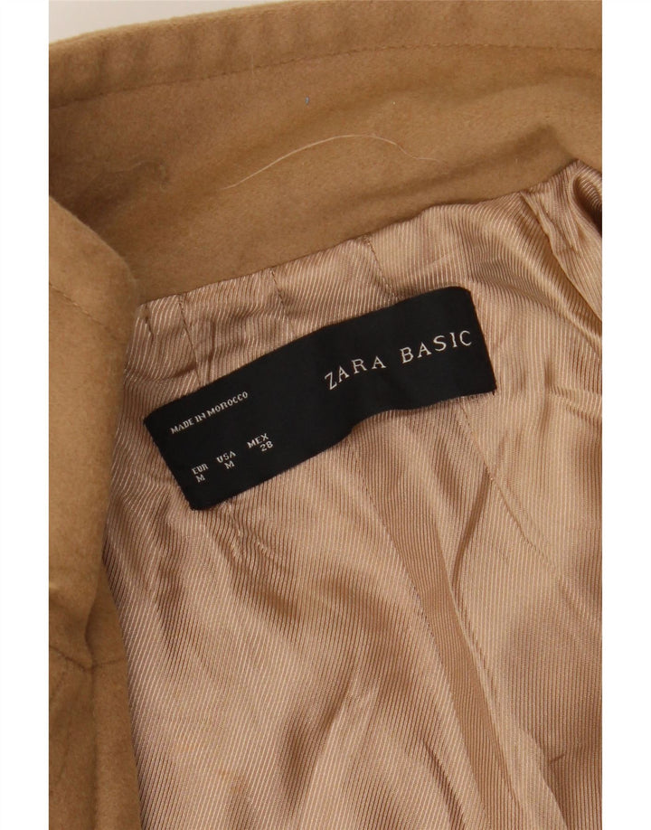 Zara Γυναικείο Faux Fur Bomber Jacket UK 12 Medium Beige