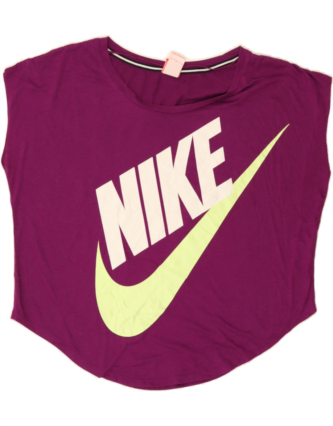 NIKE Womens Oversized Graphic T-Shirt Top UK 16 Large Purple Polyester Vintage Nike and Second-Hand Nike from Messina Hembry 