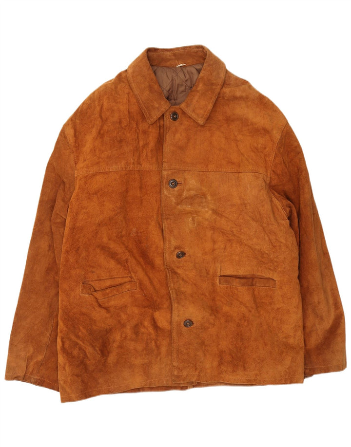 Vintage Γυναικείο Suede Jacket UK 44 2XL Καφέ