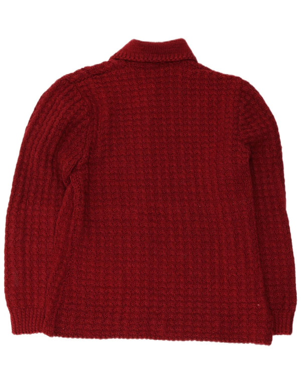 Γυναικείο πουλόβερ με ζακέτα VINTAGE UK 14 Μεγάλη Βουργουνδία