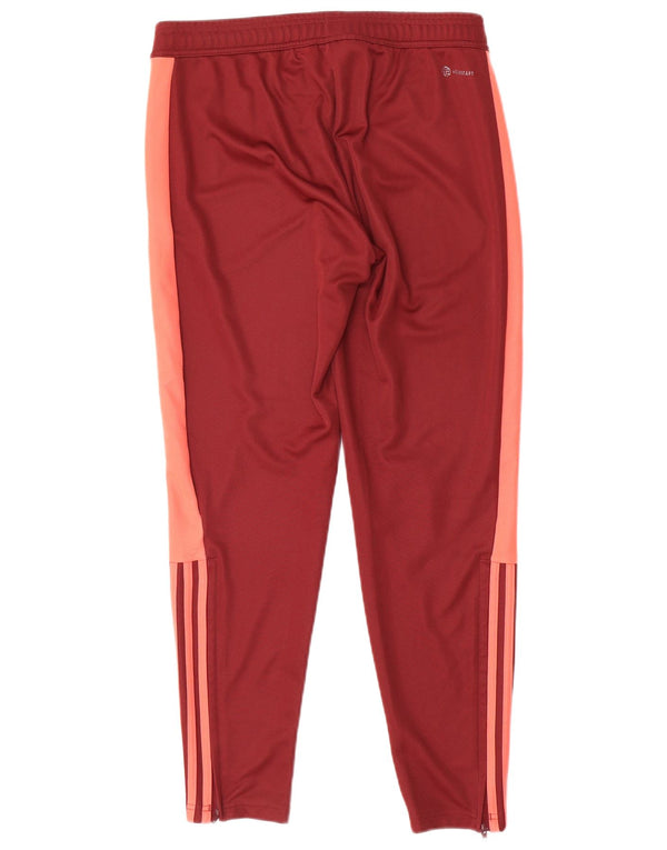 Adidas Γυναικεία φόρμα Aeroready Παντελόνια UK 12/14 Medium Red Colourblock