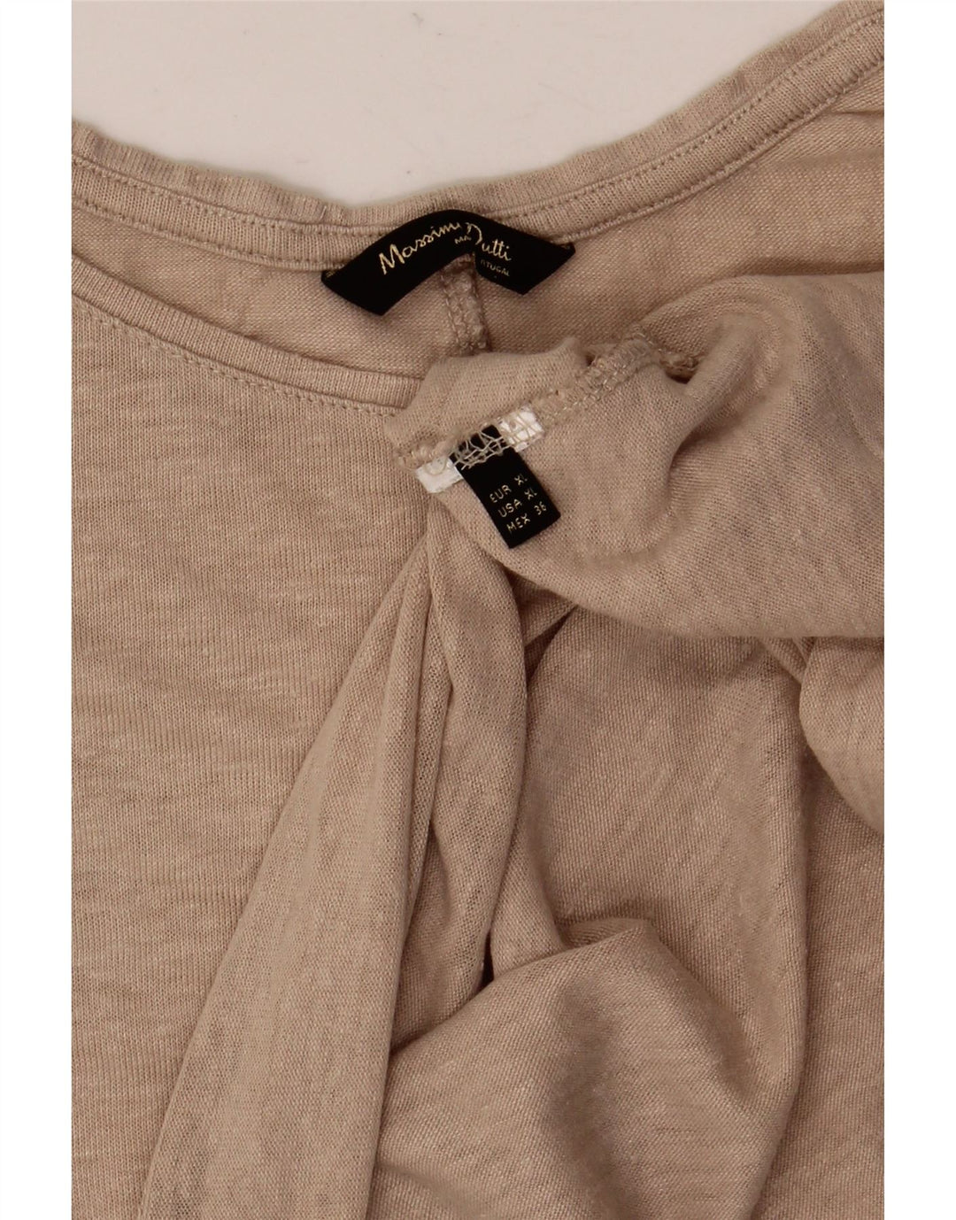 Massimo Dutti γυναικείο μακρυμάνικο μπλουζάκι UK 18 XL μπεζ
