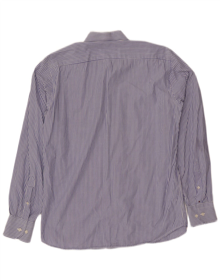 Ανδρικό πουκάμισο TOMMY HILFIGER Μέγεθος 14 1/2 37 Small Blue Pinstripe Βαμβακερό