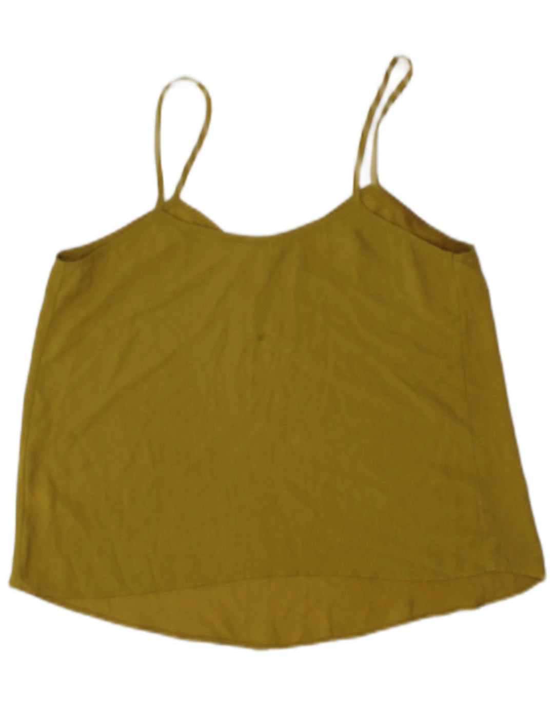 Topshop Womens Cami Top UK 10 Small Yellow Polyester