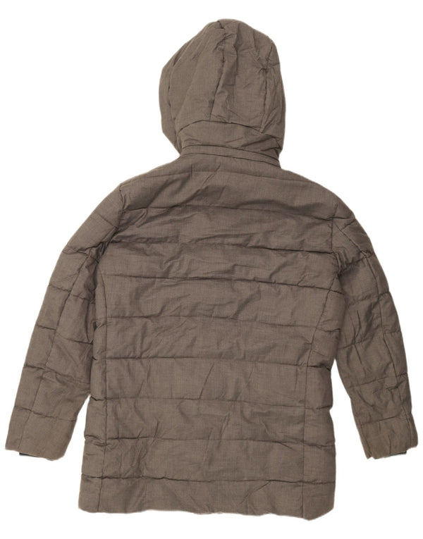 Zara Ανδρικό παλτό με κουκούλα UK 40 Large Grey Polyester