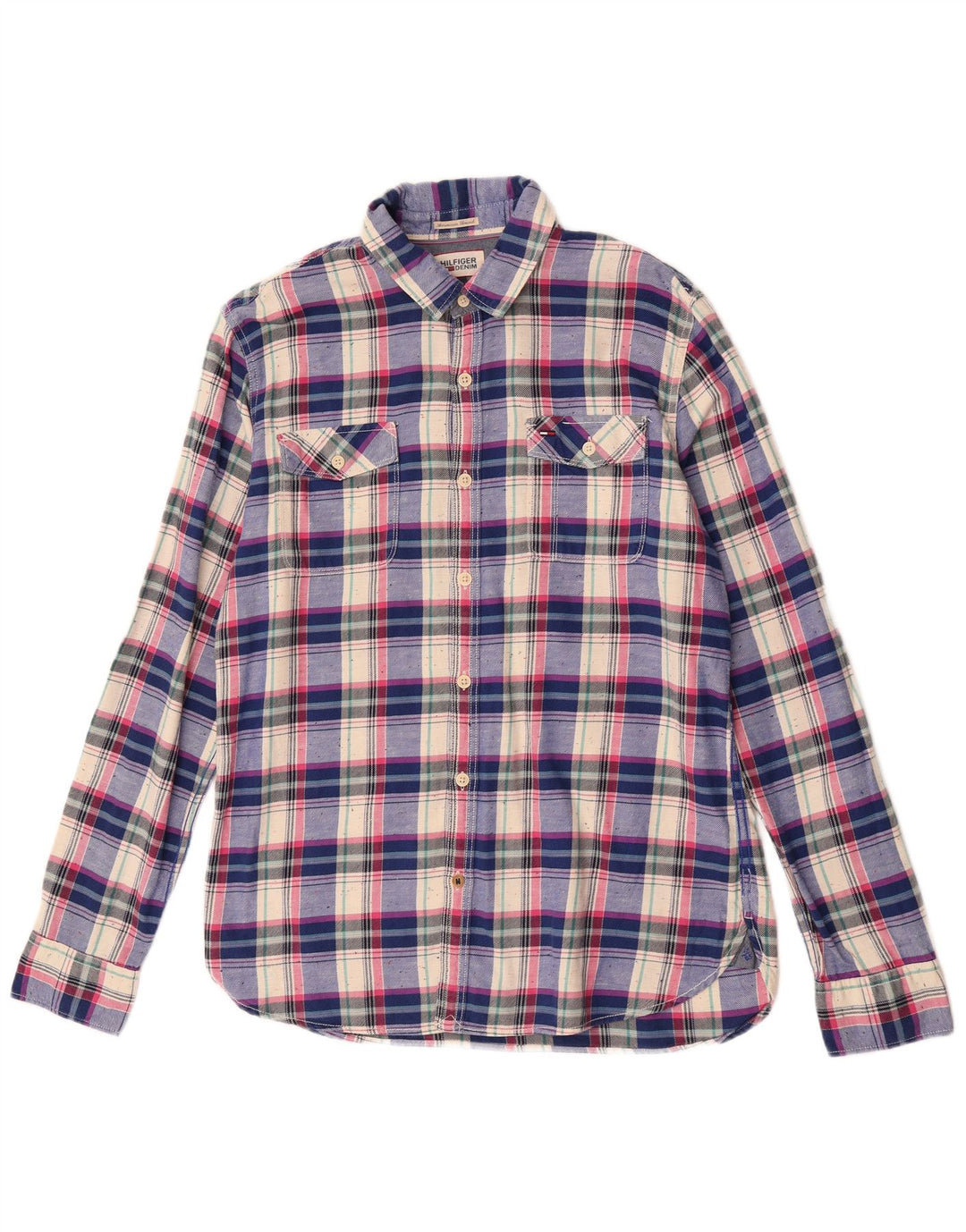Ανδρικό πουκάμισο Tommy Hilfiger Large Blue Check Cotton