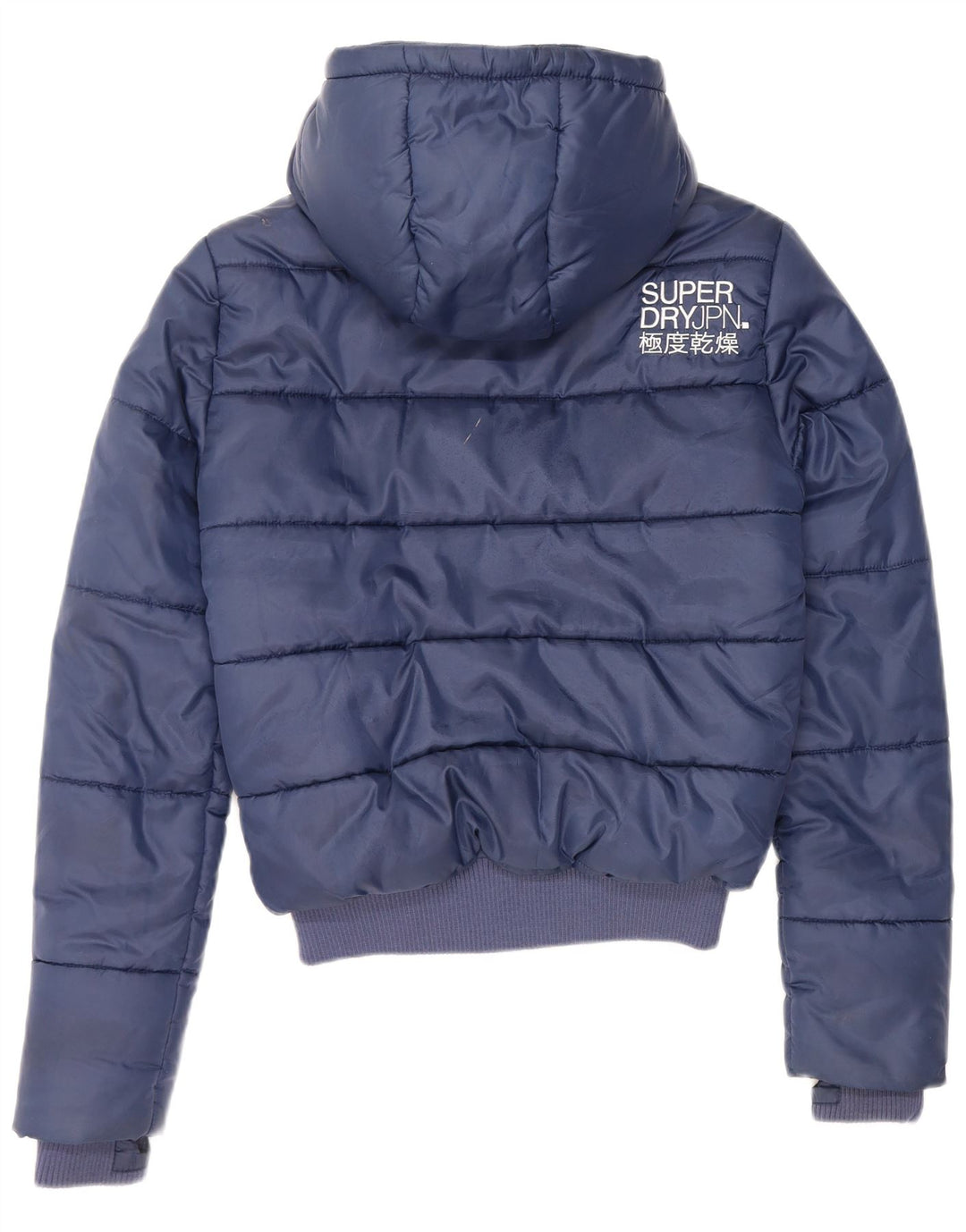 Superdry γυναικείο μπουφάν με κουκούλα UK 10 Small Navy Blue Polyester