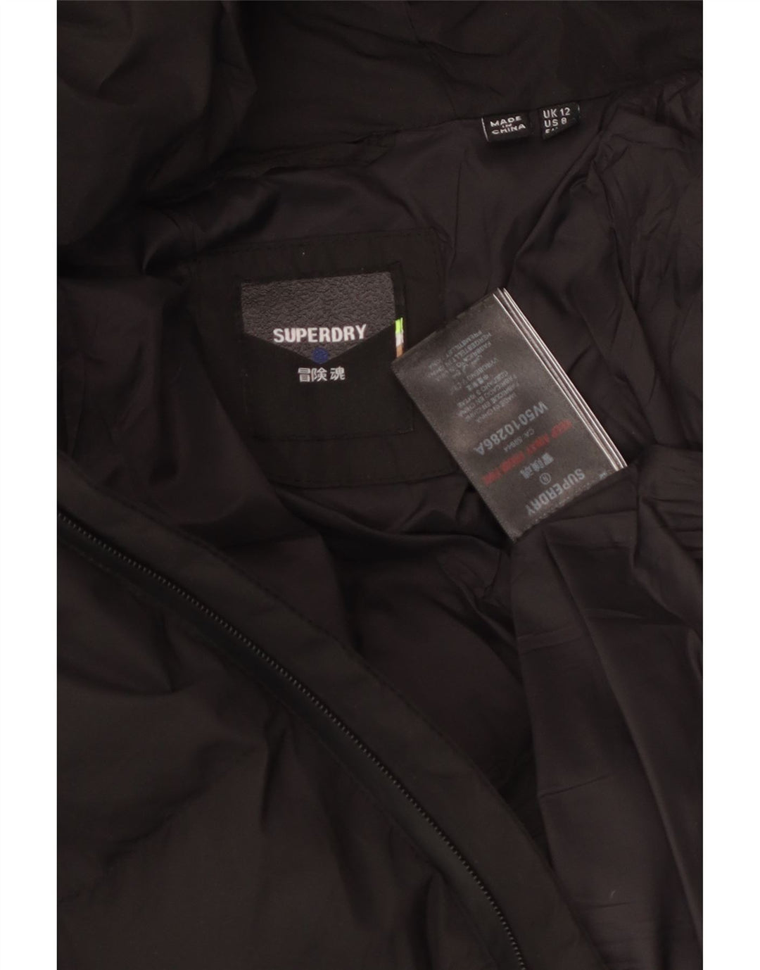 SUPERDRY Γυναικείο μπουφάν με κουκούλα με κουκούλα UK 12 μεσαίο πολυεστέρας