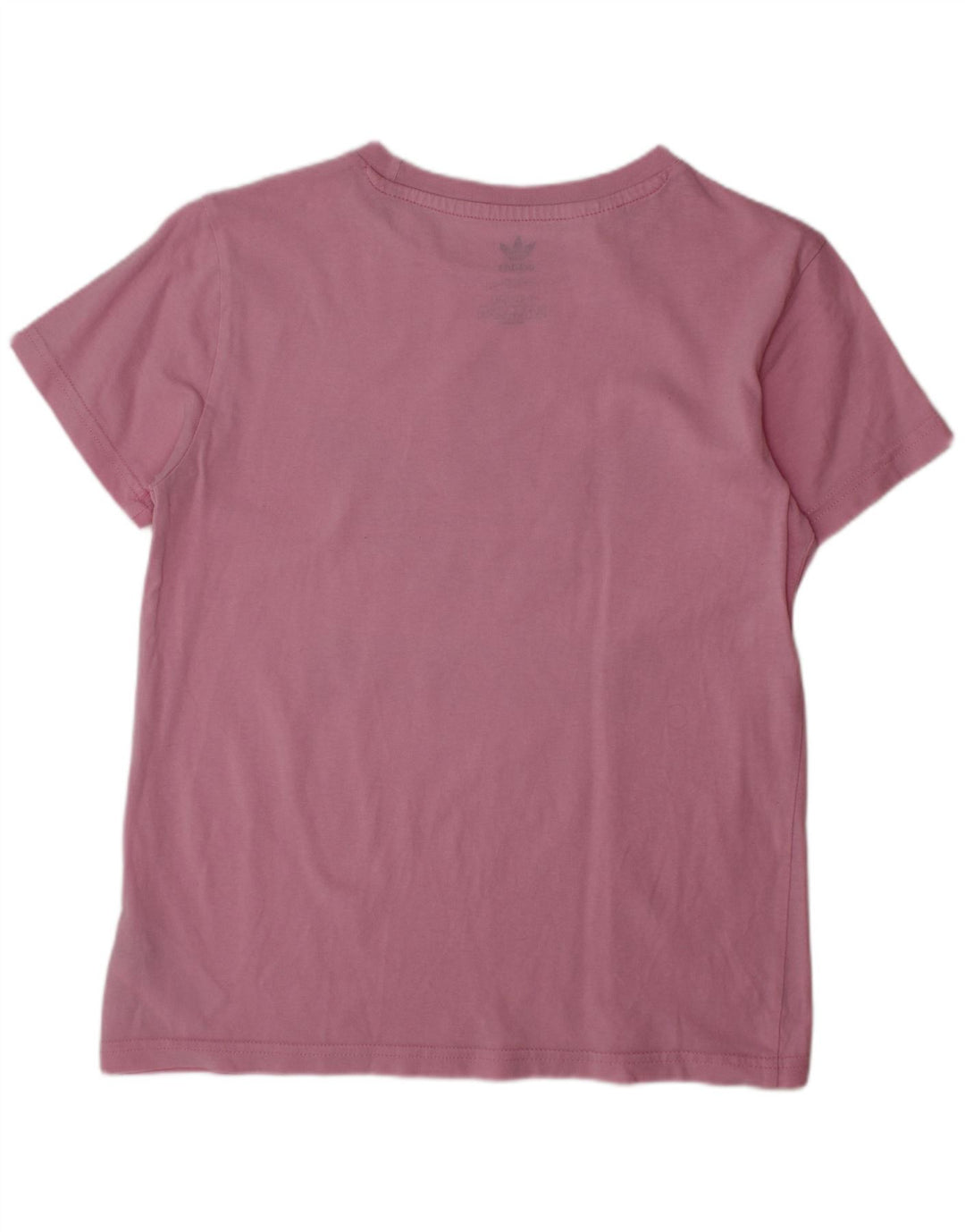 ADIDAS Girls Graphic T-Shirt Top 9-10 Years Pink Cotton