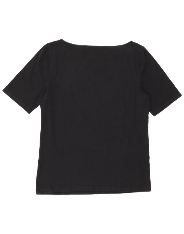 Ralph Lauren Womens T-Shirt Top UK 14 Large Black