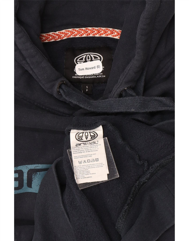 Ανδρικό Animal Graphic Hoodie Jumper Μικρό Ναυτικό Βαμβακερό