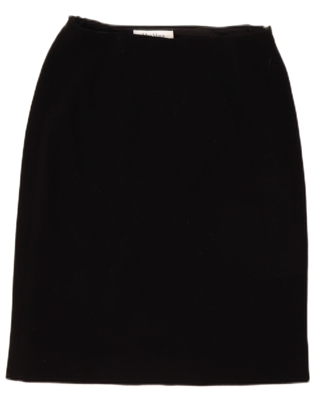 Max Mara Γυναικεία ίσια φούστα UK 12 Medium W28 Μαύρη μάλλινη