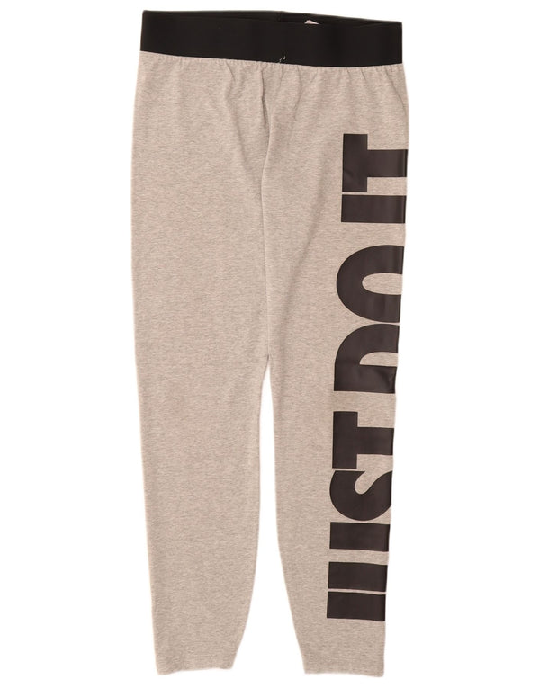 Γυναικεία γραφικά κολάν NIKE UK 16 Large Grey Cotton