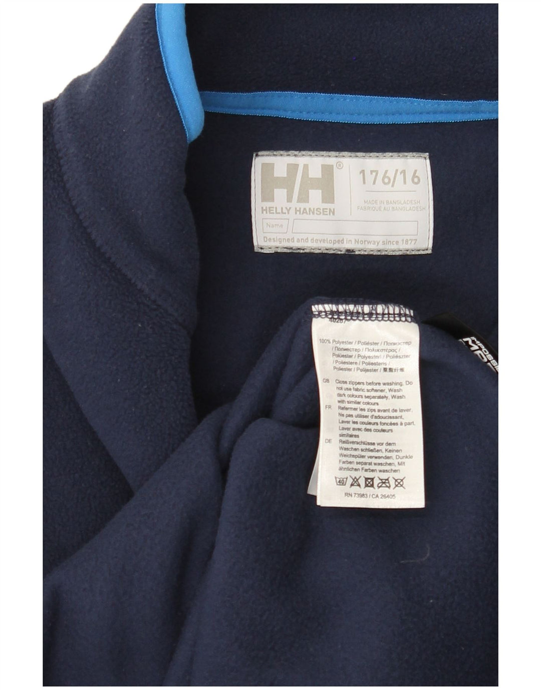 HELLY HANSEN Boys Fleece Jacket 15-16 ετών Navy Blue Polyester