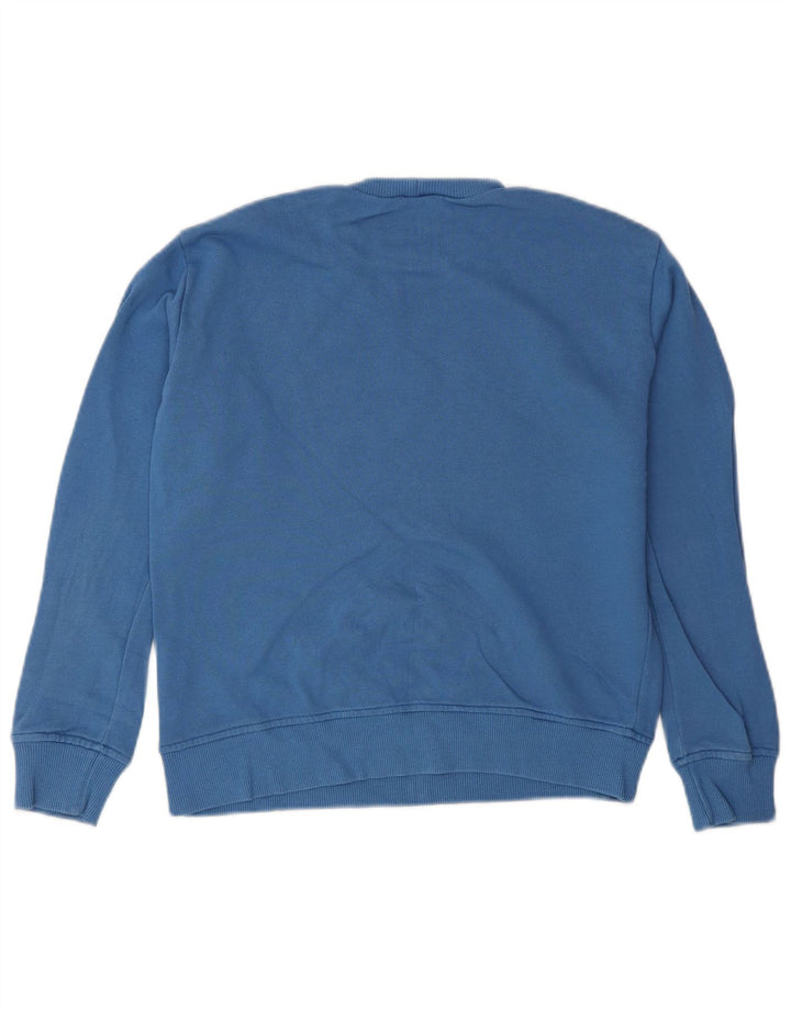 Γραφικό φούτερ Benetton Boys Jumper 8-9 ετών μεγάλο μπλε βαμβακερό