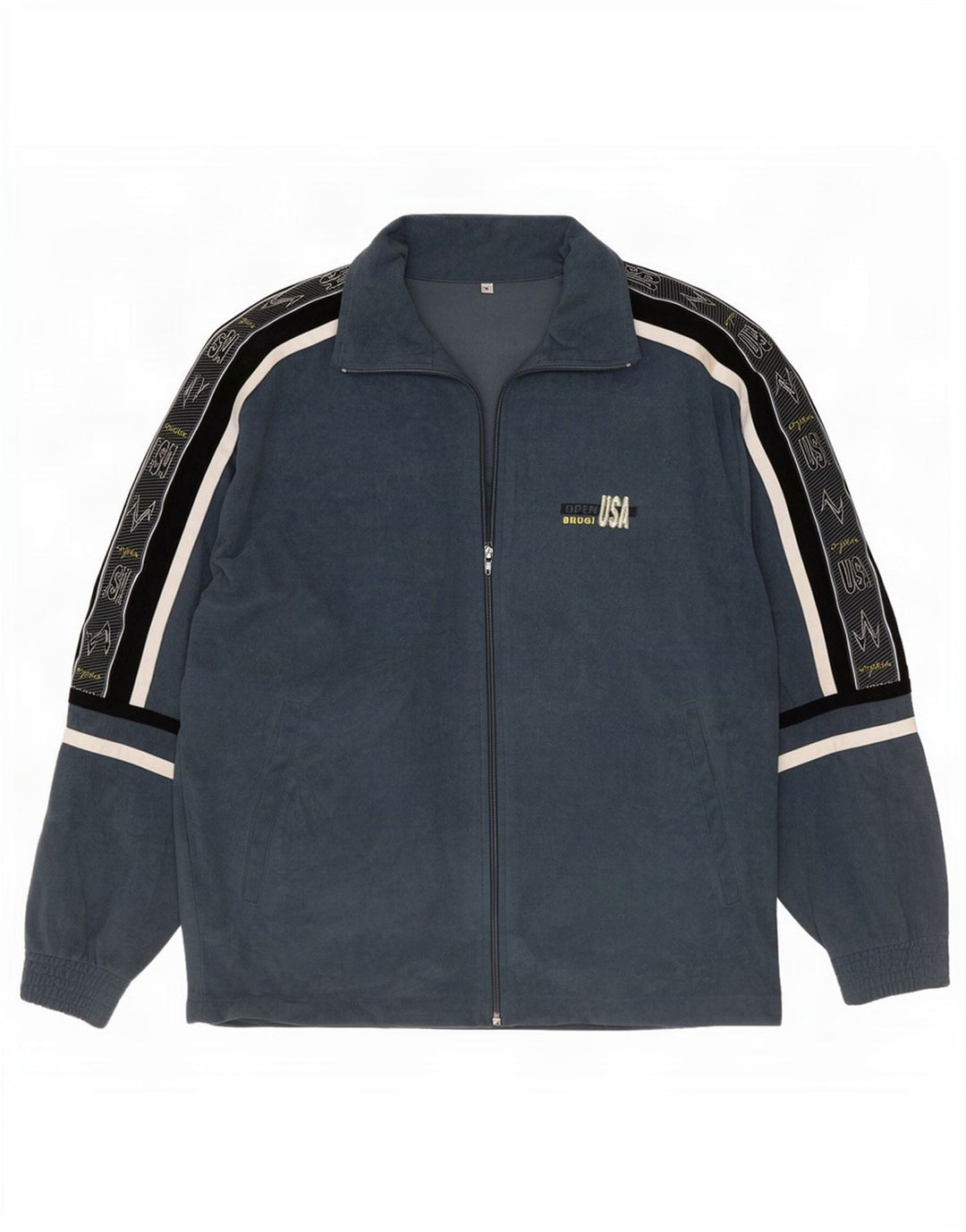 Brugi Ανδρική φόρμα φόρμας με γραφικό βελούδο Top Jacket Small Grey Colourblock