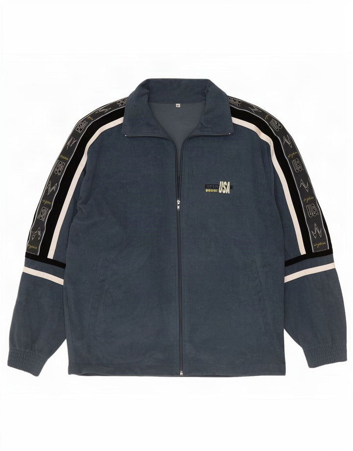 Brugi Ανδρική φόρμα φόρμας με γραφικό βελούδο Top Jacket Small Grey Colourblock