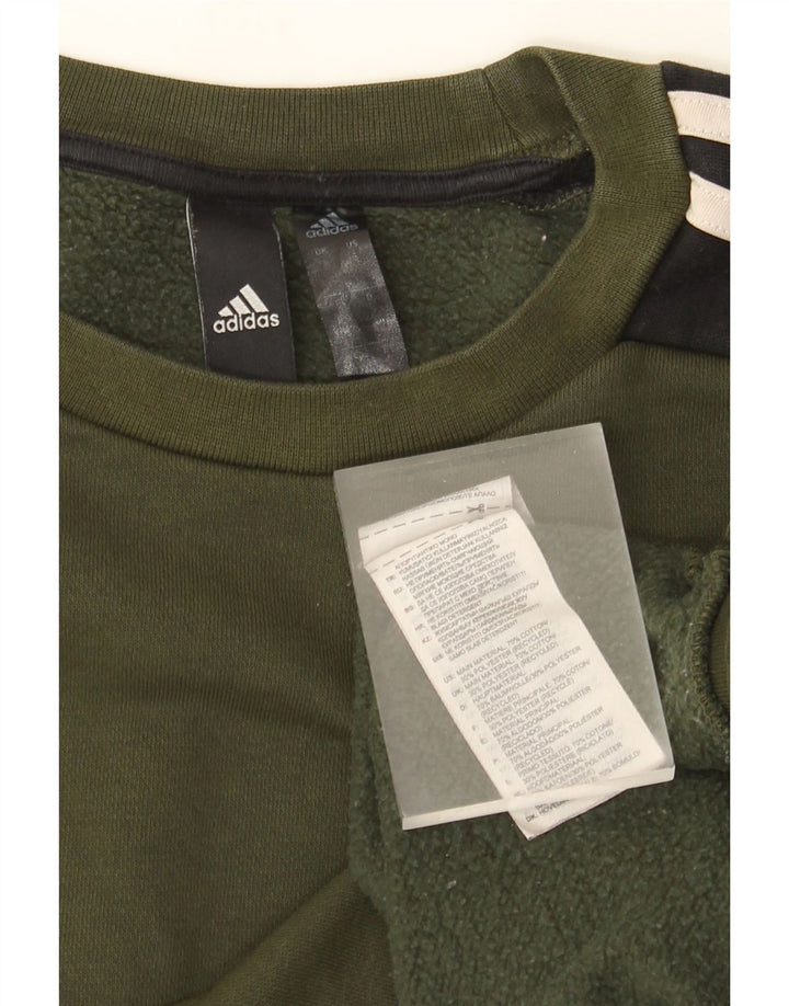 Ανδρικό φούτερ Adidas Jumper Small Khaki Colourblock Βαμβακερό