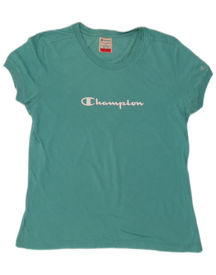 Γυναικείο T-Shirt CHAMPION Top UK 14 Large Green