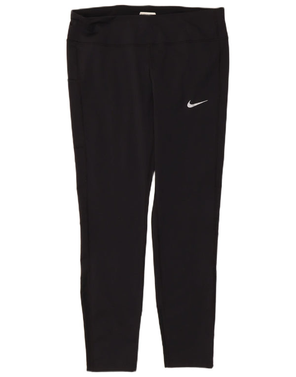 Γυναικείο κολάν NIKE Dri Fit UK 16 μεγάλο μαύρο πολυεστέρα