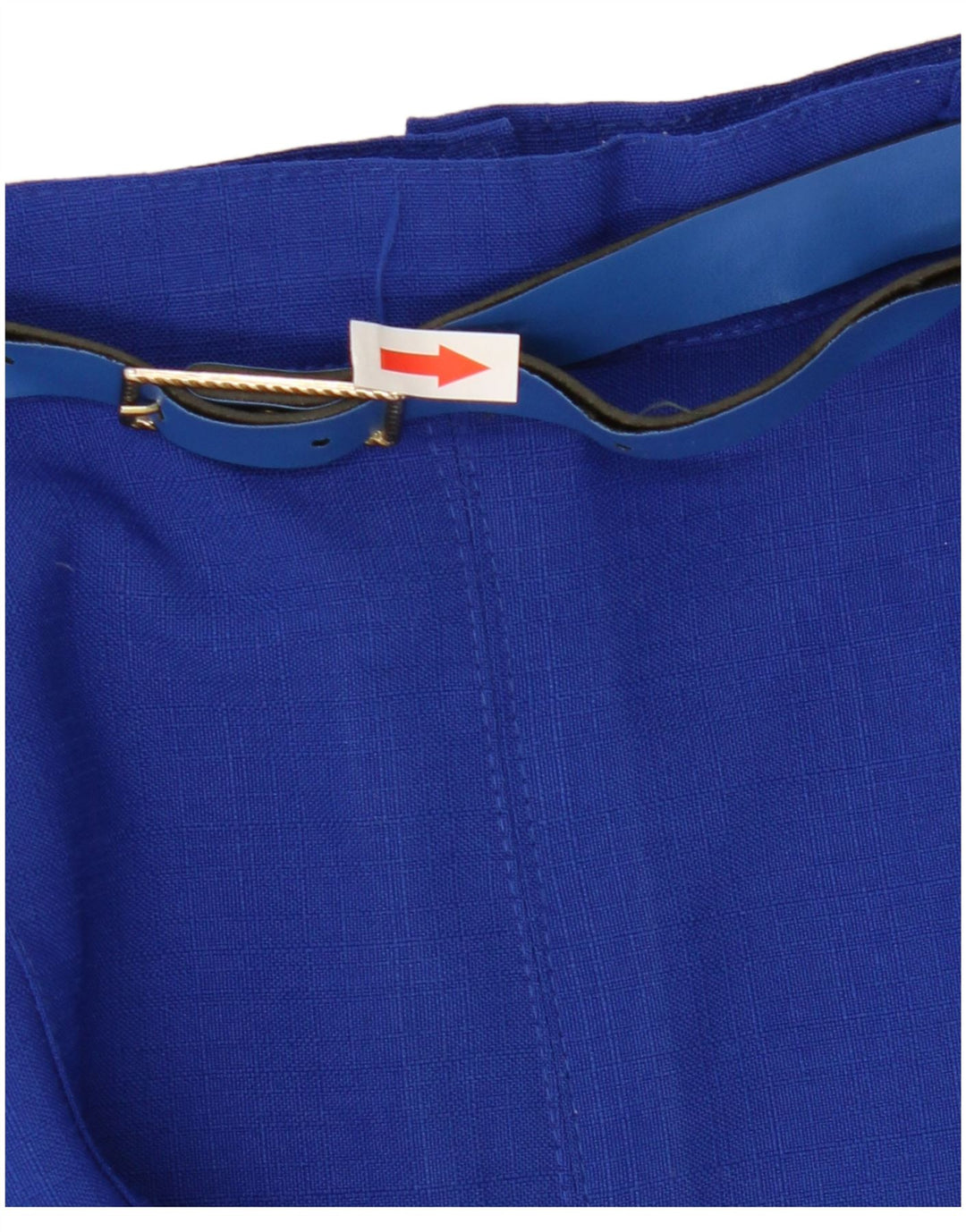 Vintage γυναικεία πλισέ φούστα UK 14 Medium W28 Blue Polyester