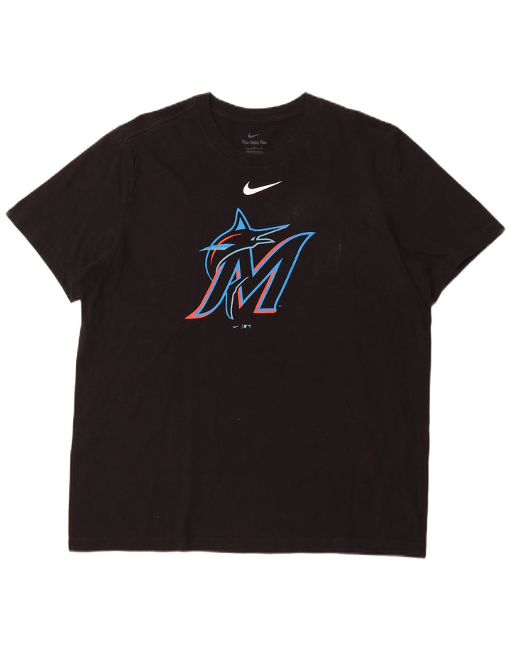 Ανδρικό γραφικό μπλουζάκι NIKE Top Large Μαύρο