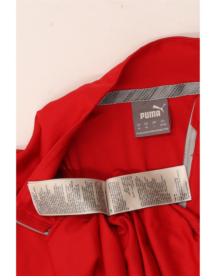 Ανδρική φόρμα πουλόβερ με φερμουάρ Puma, μεσαίο κόκκινο πολυεστέρας
