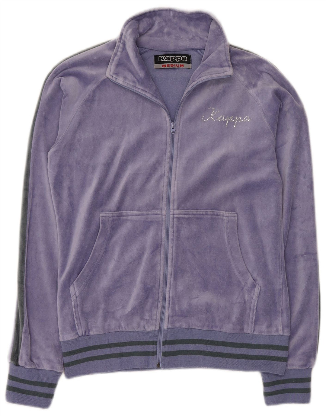 Γυναικεία αθλητική φόρμα KAPPA Top Jacket UK 12 Medium Purple Colourblock Cotton