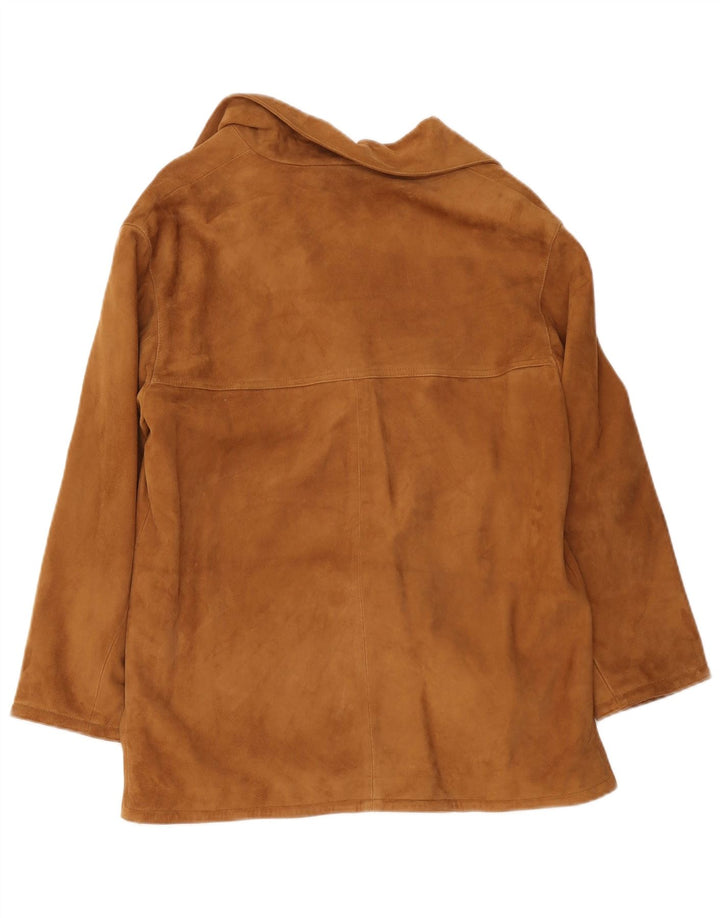 Vintage Γυναικείο Suede Jacket UK 16 Large Beige