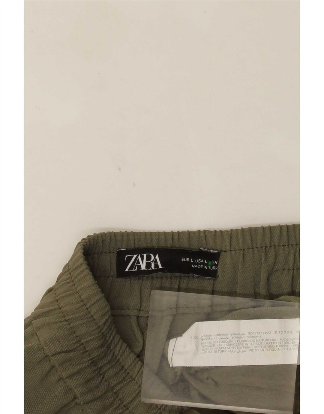 Zara Γυναικείο κωνικό cropped παντελόνι Large W32 L24 Khaki Polyester