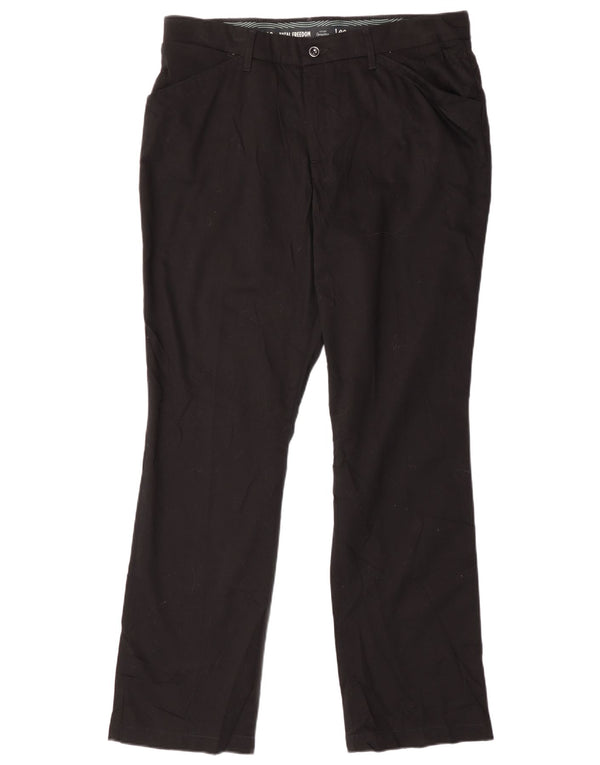 Lee Womens Total Freedom Straight Casual Παντελόνι US 14 XL W34 L31 Μαύρο