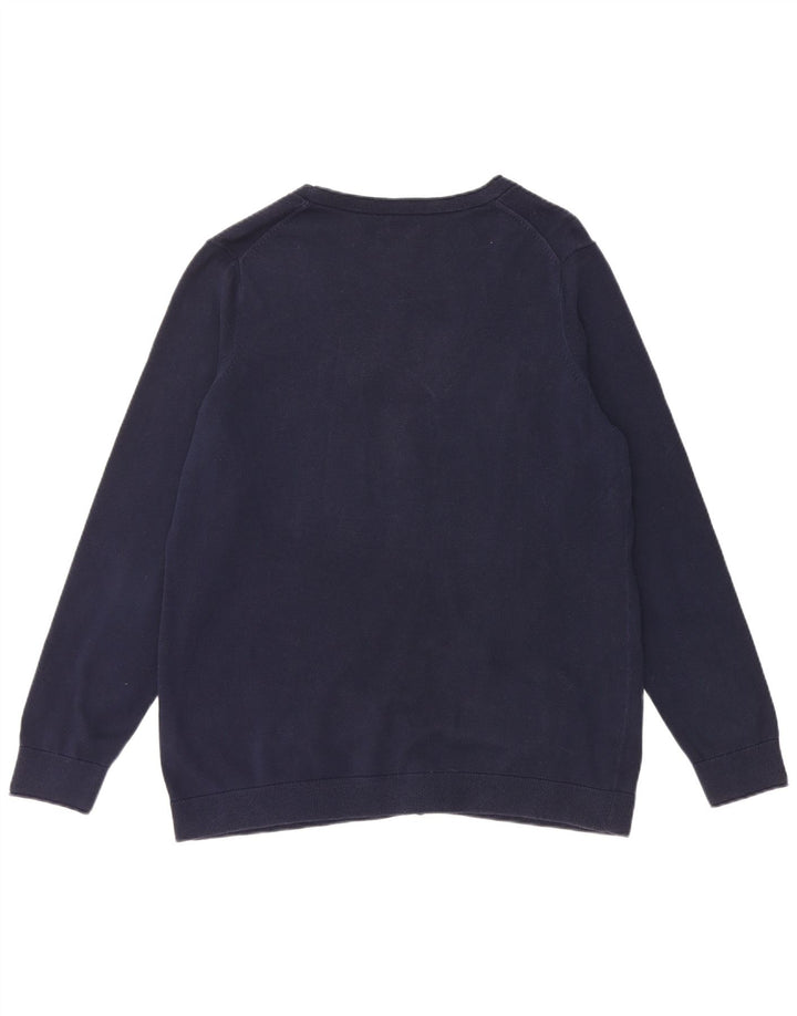 TOMMY HILFIGER Γυναικείο πουλόβερ ζακέτα UK 18 XL Navy Blue Cotton