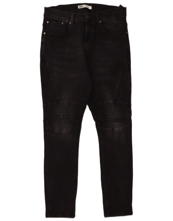 Ανδρικό Skinny Jeans Zara EU 42 Large W32 L28 Μαύρο βαμβακερό