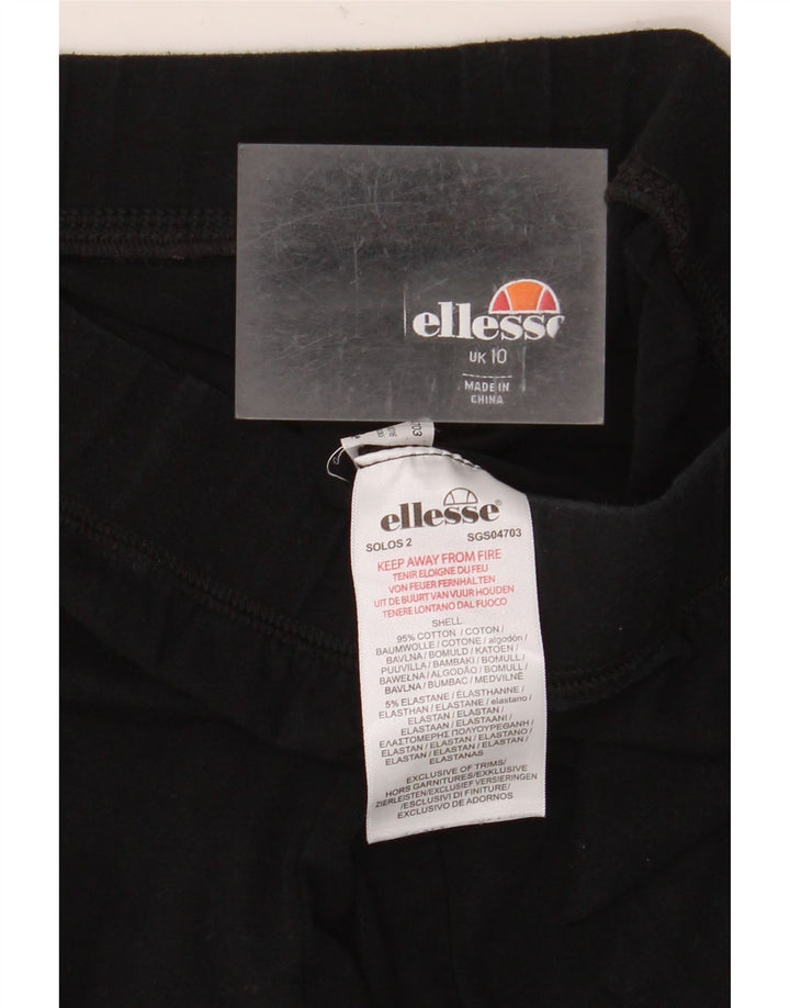 Ellesse Γυναικείο Γραφικό Κολάν UK 10 Μικρό Μαύρο Βαμβακερό