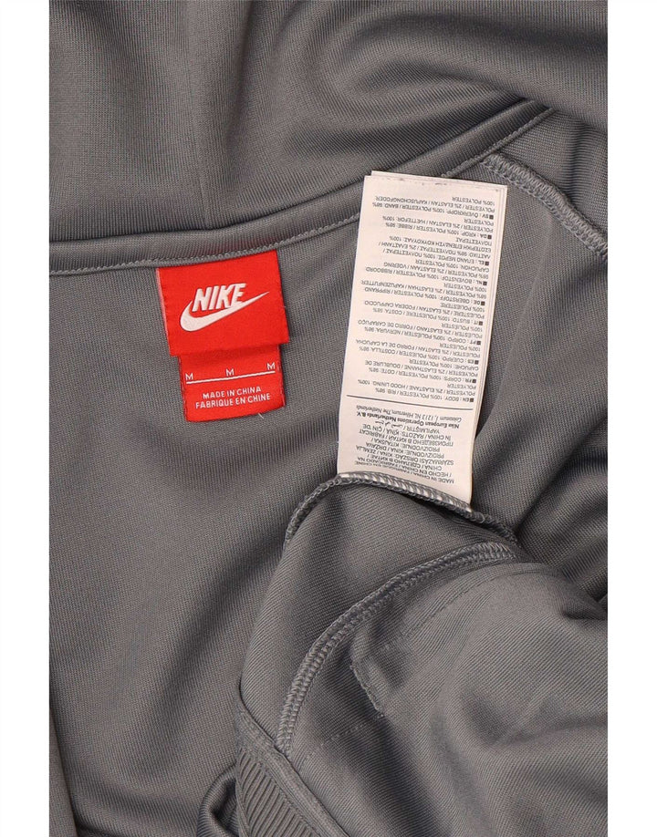 Ανδρικό πουλόβερ Nike με φερμουάρ με κουκούλα σε μεσαίο γκρι χρώμα από πολυεστέρα