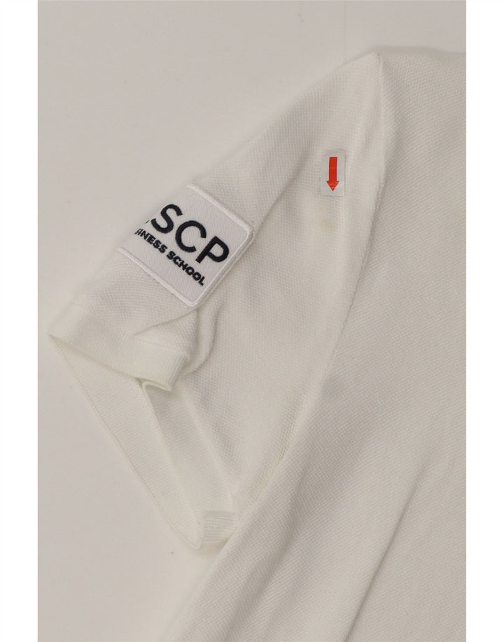 LACOSTE Γυναικείο πουκάμισο Polo με κανονική εφαρμογή Μέγεθος 34 Μικρό λευκό βαμβακερό